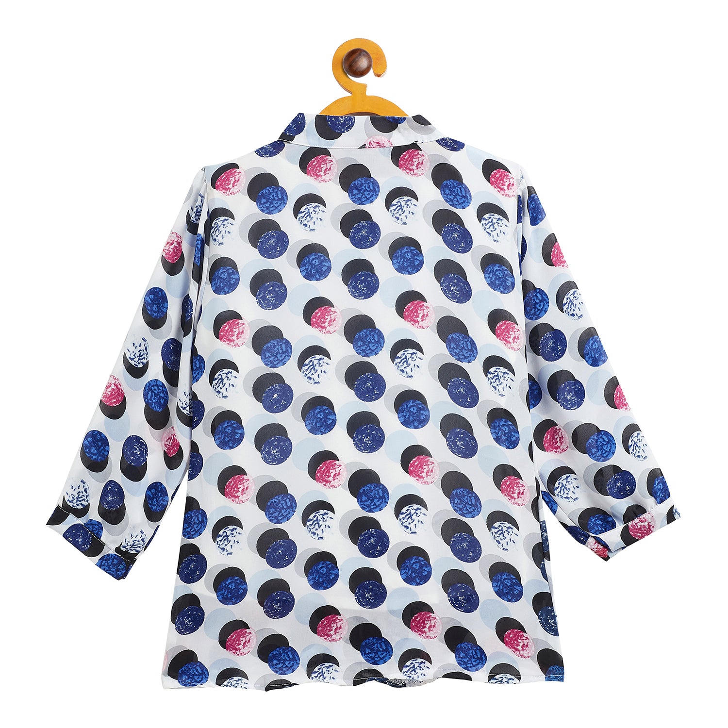 Kids Top Balloon Printed Pattern - Blue & Black
