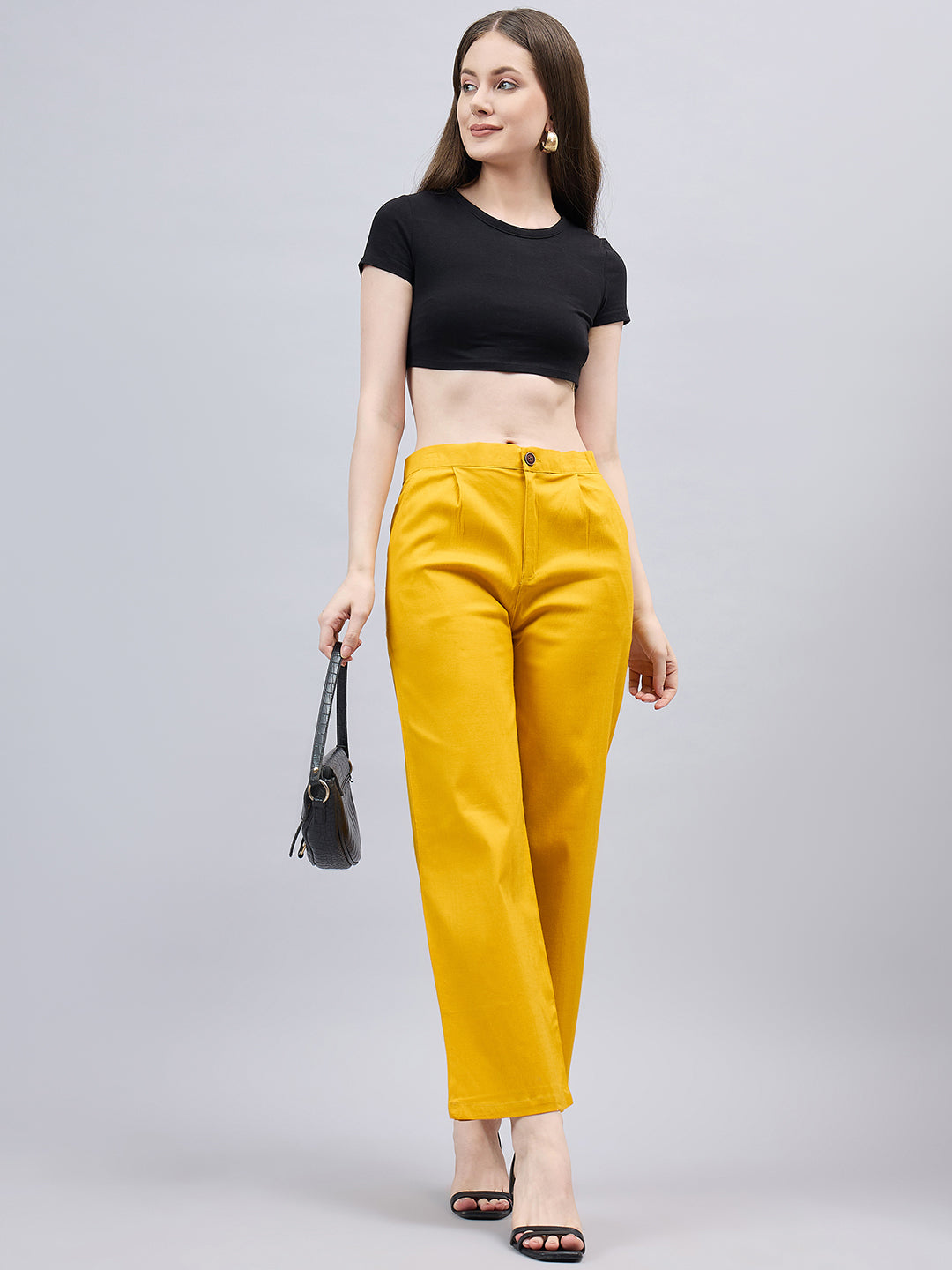 Mustard Bell Bottom Pants