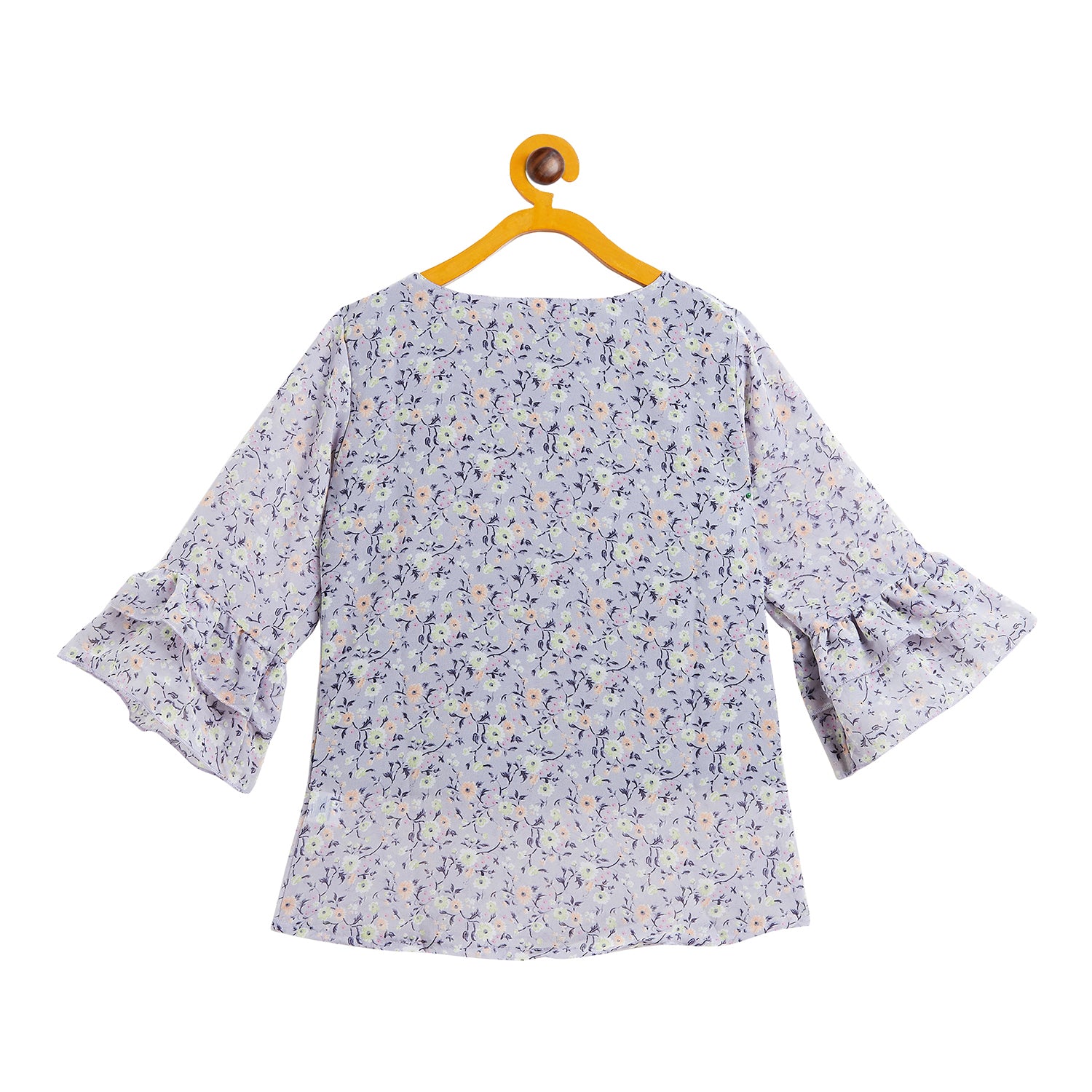 Kids Top with V neck Floral Pattern