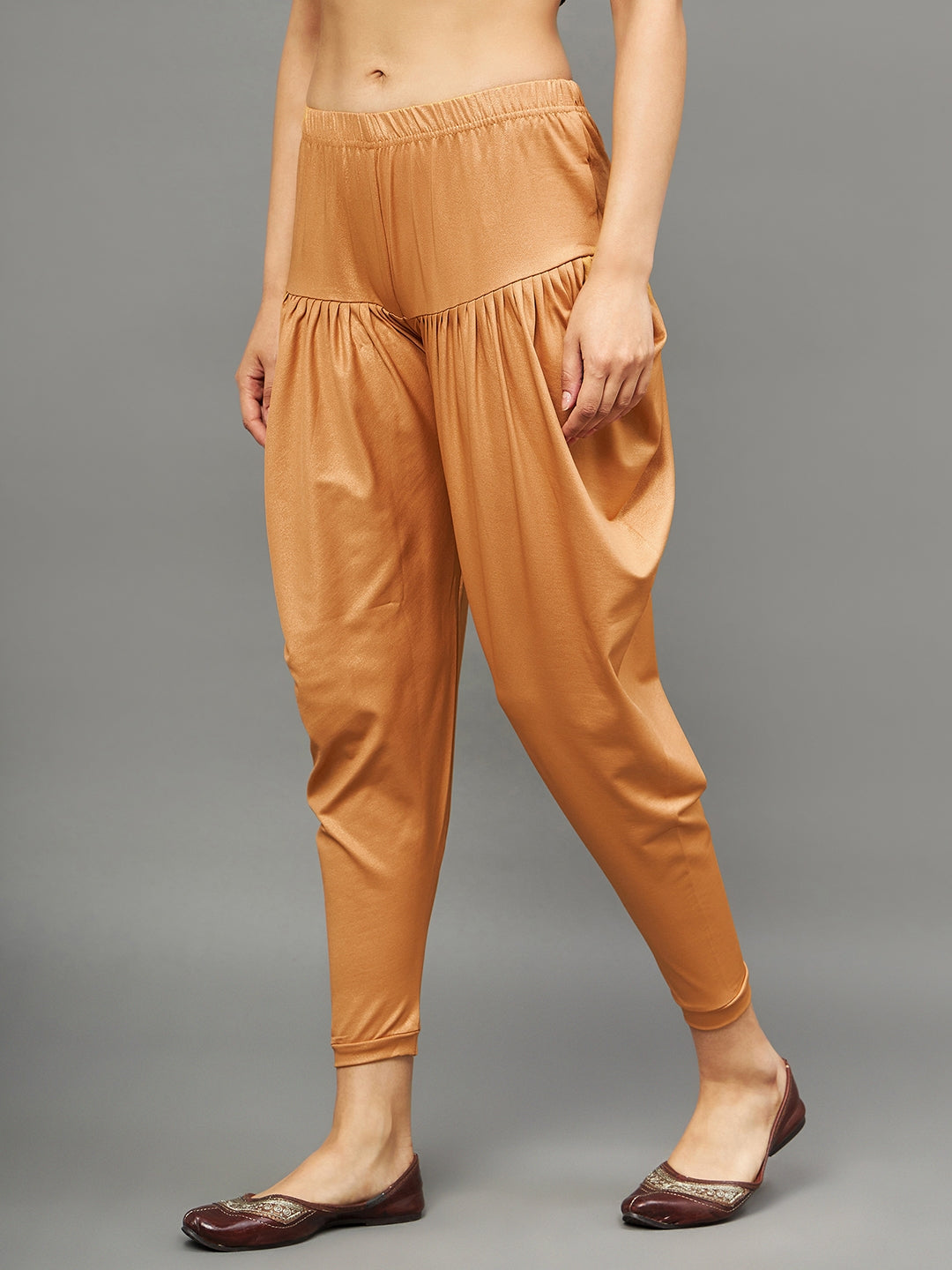 Gold Shimmer Dhoti Pants