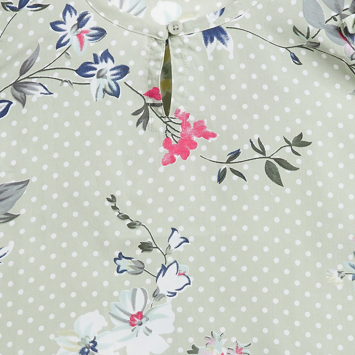 Kids Top Floral Pattern - Light Green