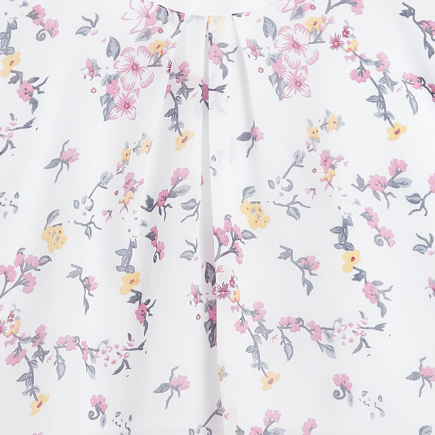 Kids Top Floral Pattern - White