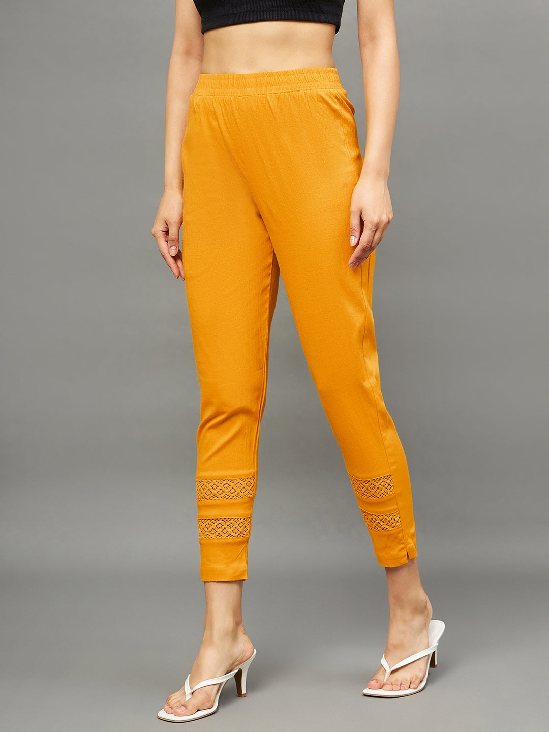 Mustard Double Lace Pants XL