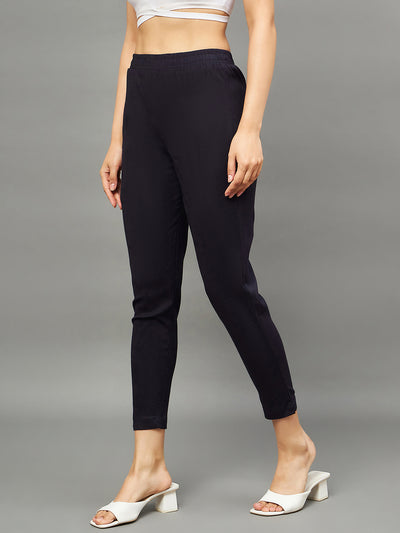 Black Colour Straight Pant XL