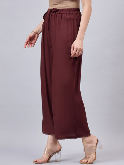 Brown Lace Palazzos