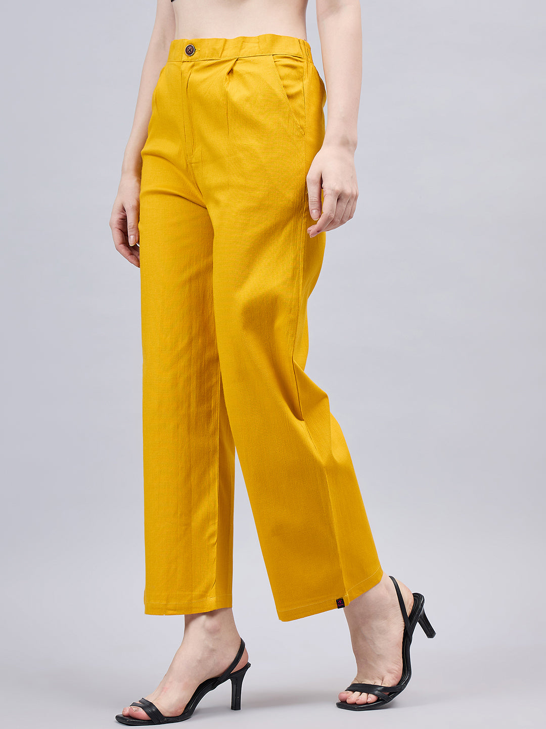 Mustard Bell Bottom Pants