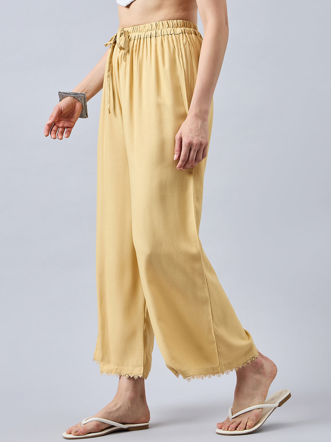 Gold Lace Palazzos