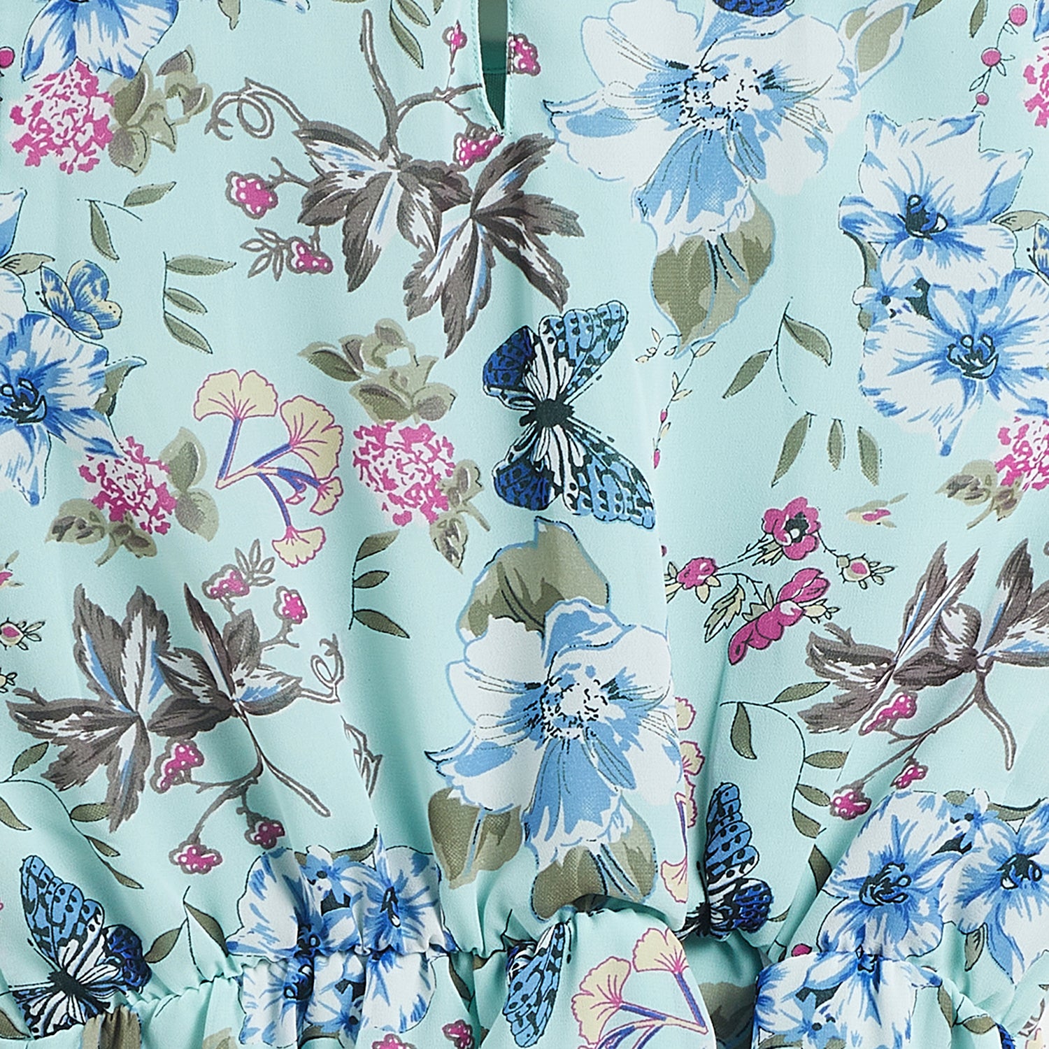 Kids Green Designer Dress with Floral Pattern