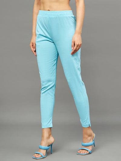 Sky Blue Colour Straight Pant XL