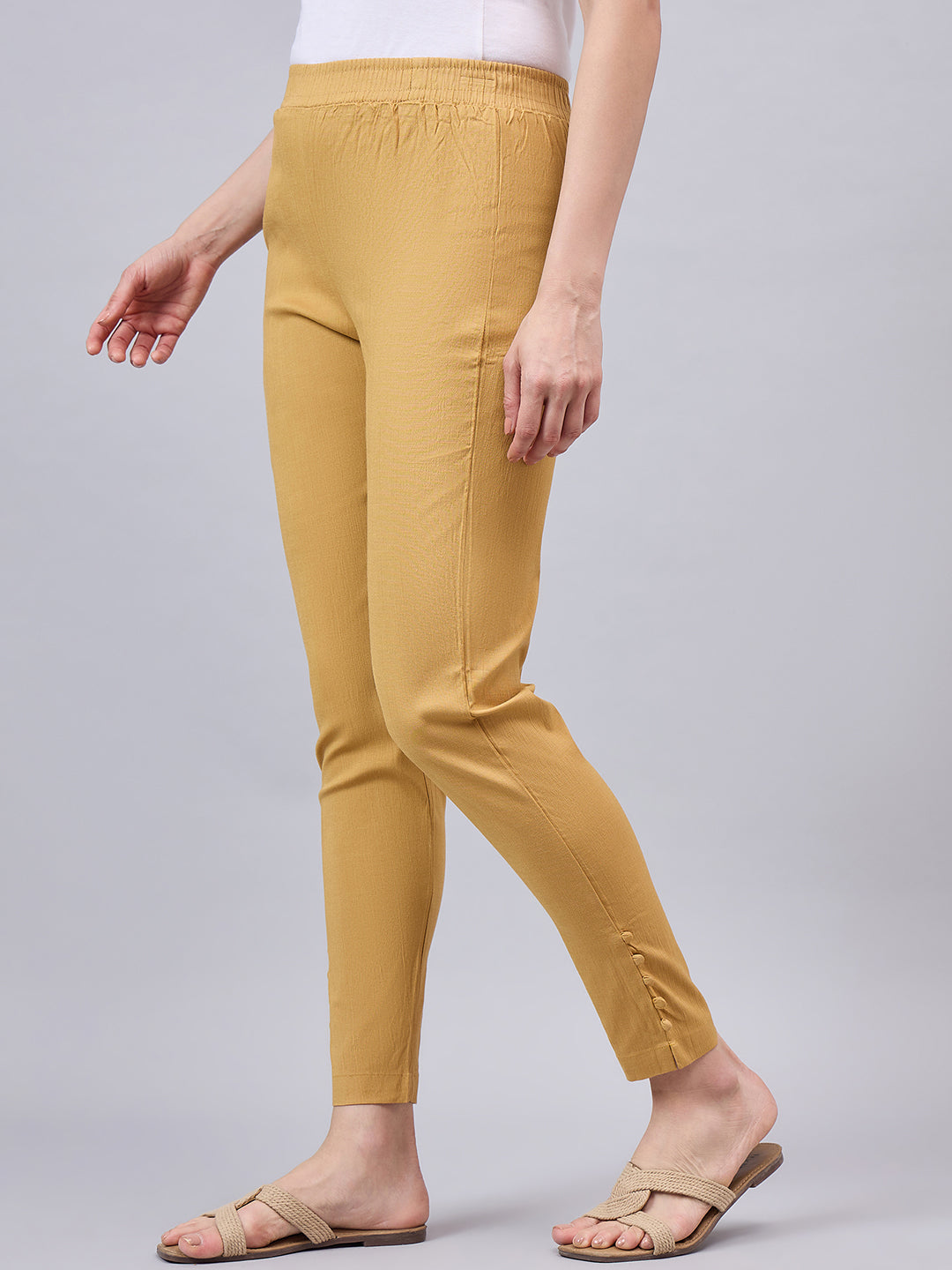 Baby Pink Regular Fit Potli Pants