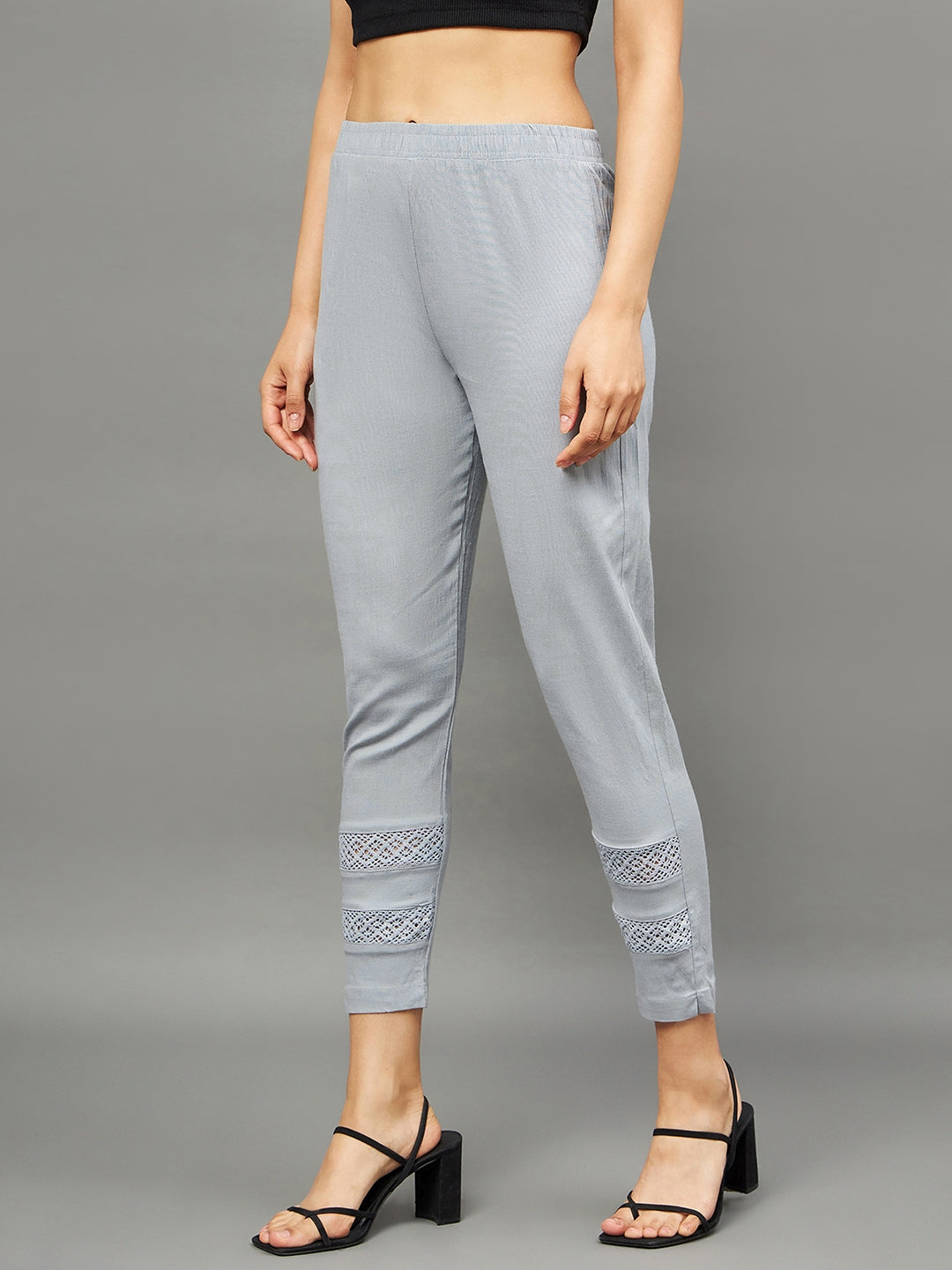 Light Grey Double Lace Pants