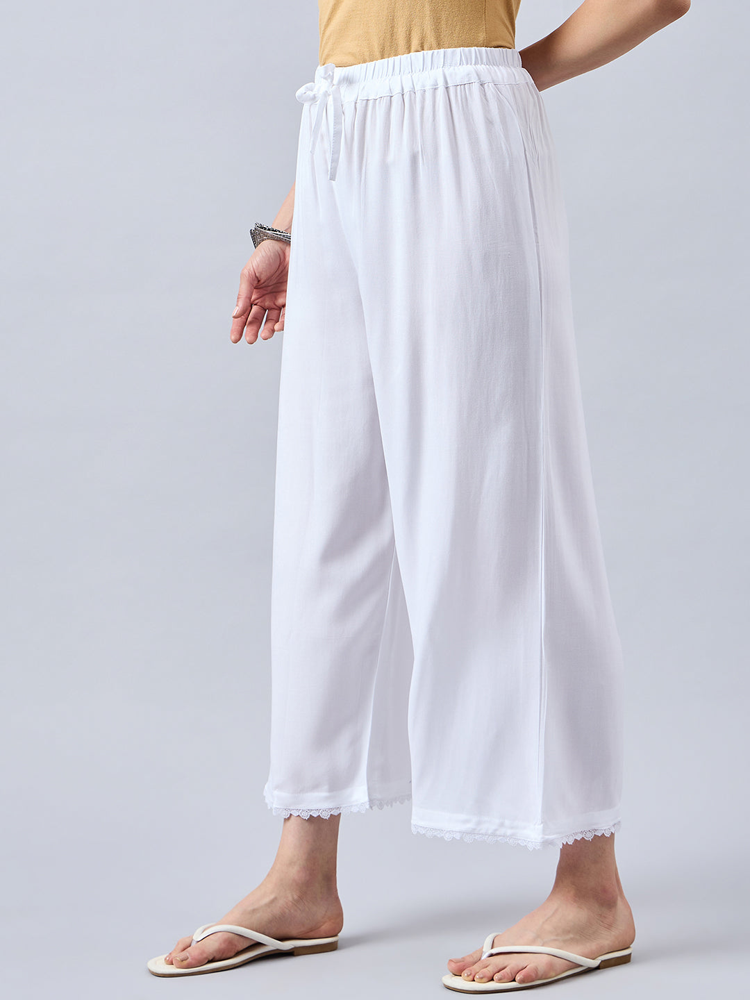 White Lace Palazzos