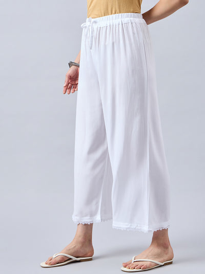 White Lace Palazzos