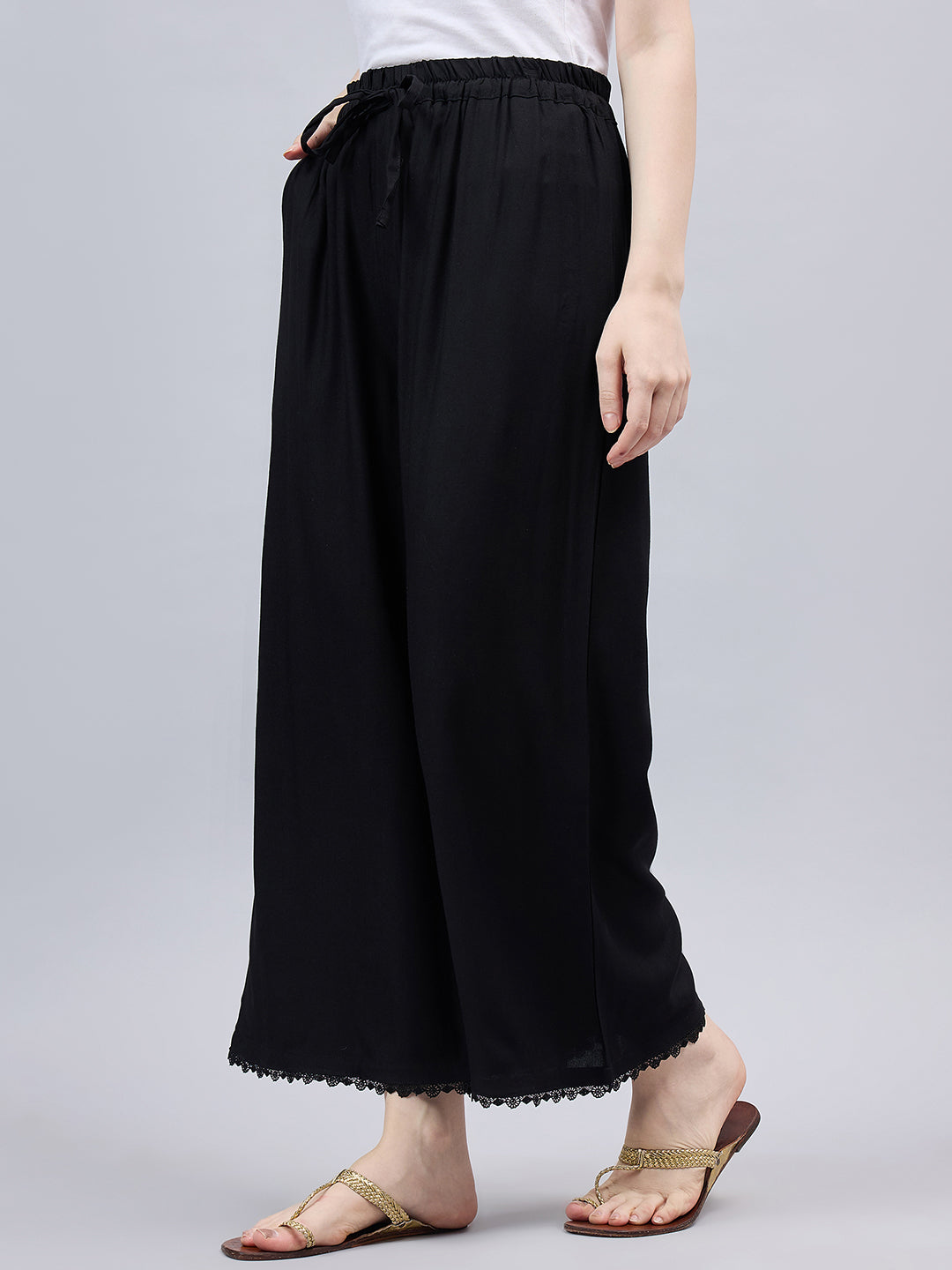 Black Lace Palazzos