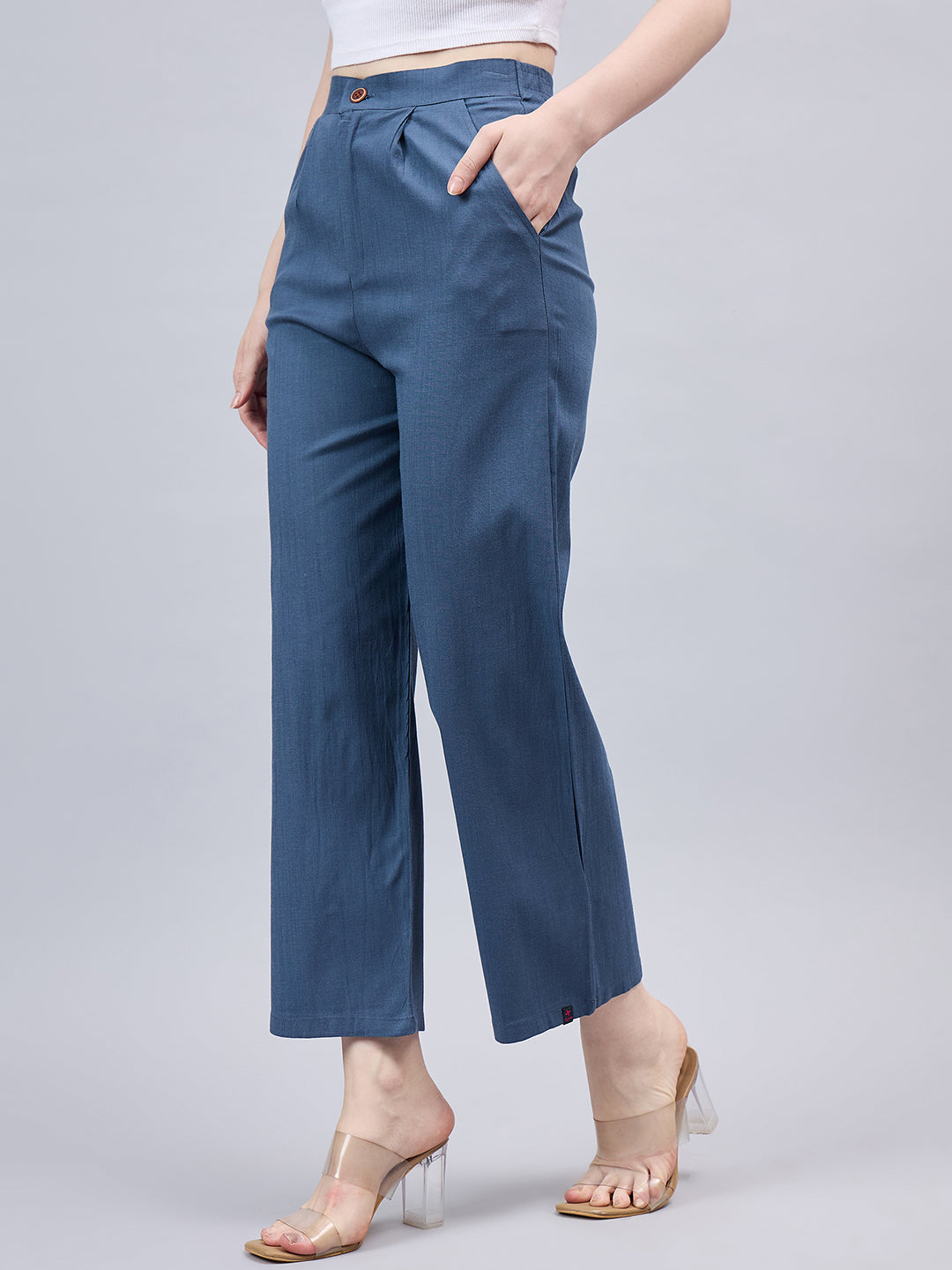 Dark Grey Bell Bottom Pants