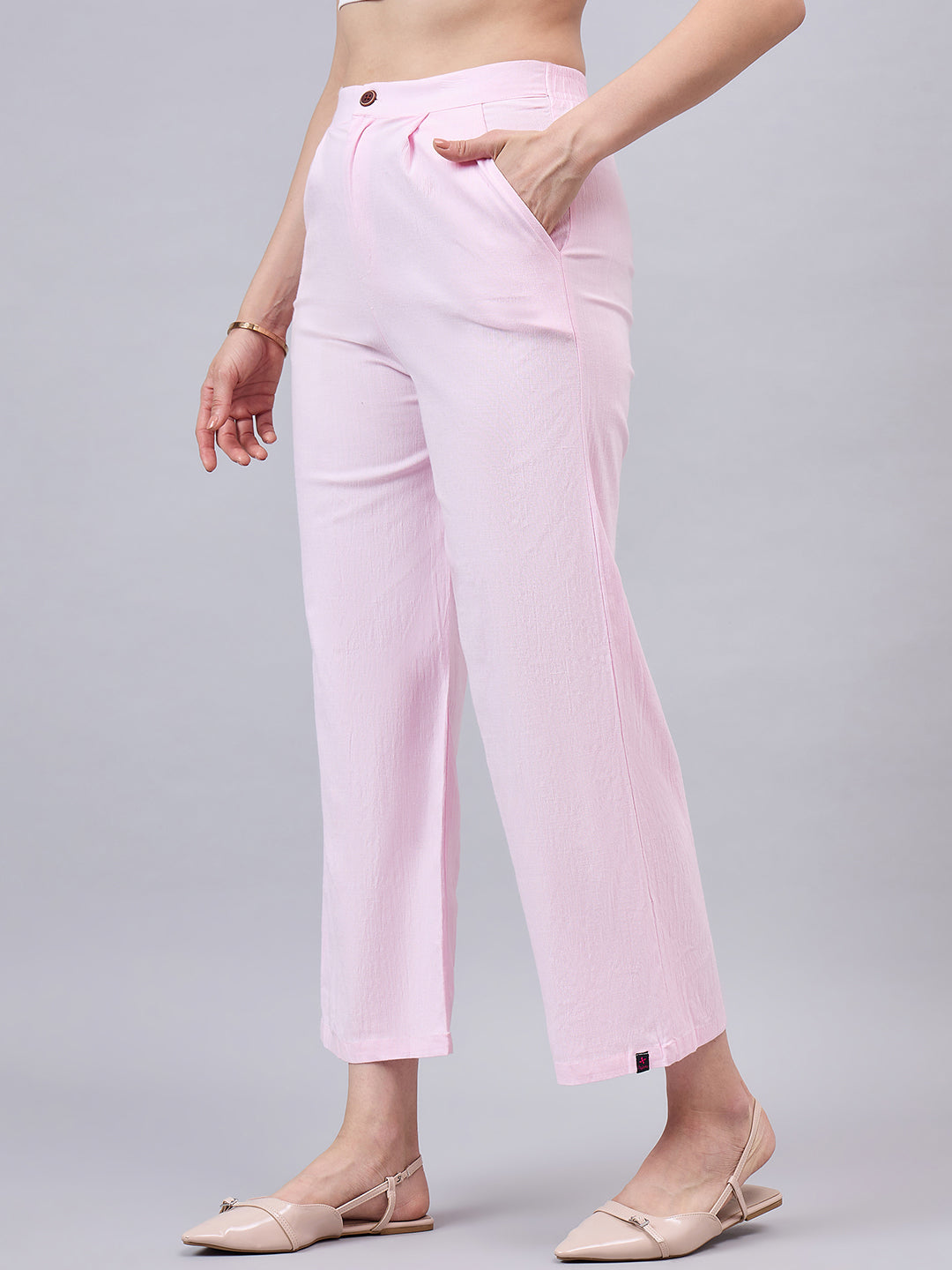 Baby Pink Bell Bottom Pants