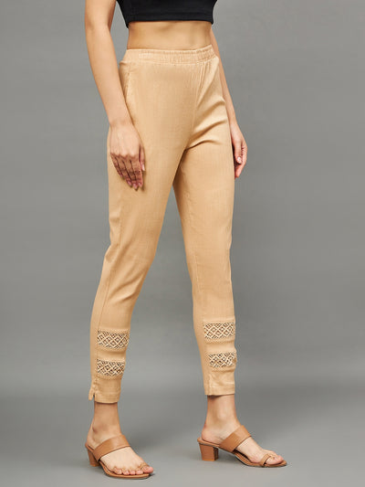 Beige Double Lace Pants 2XL