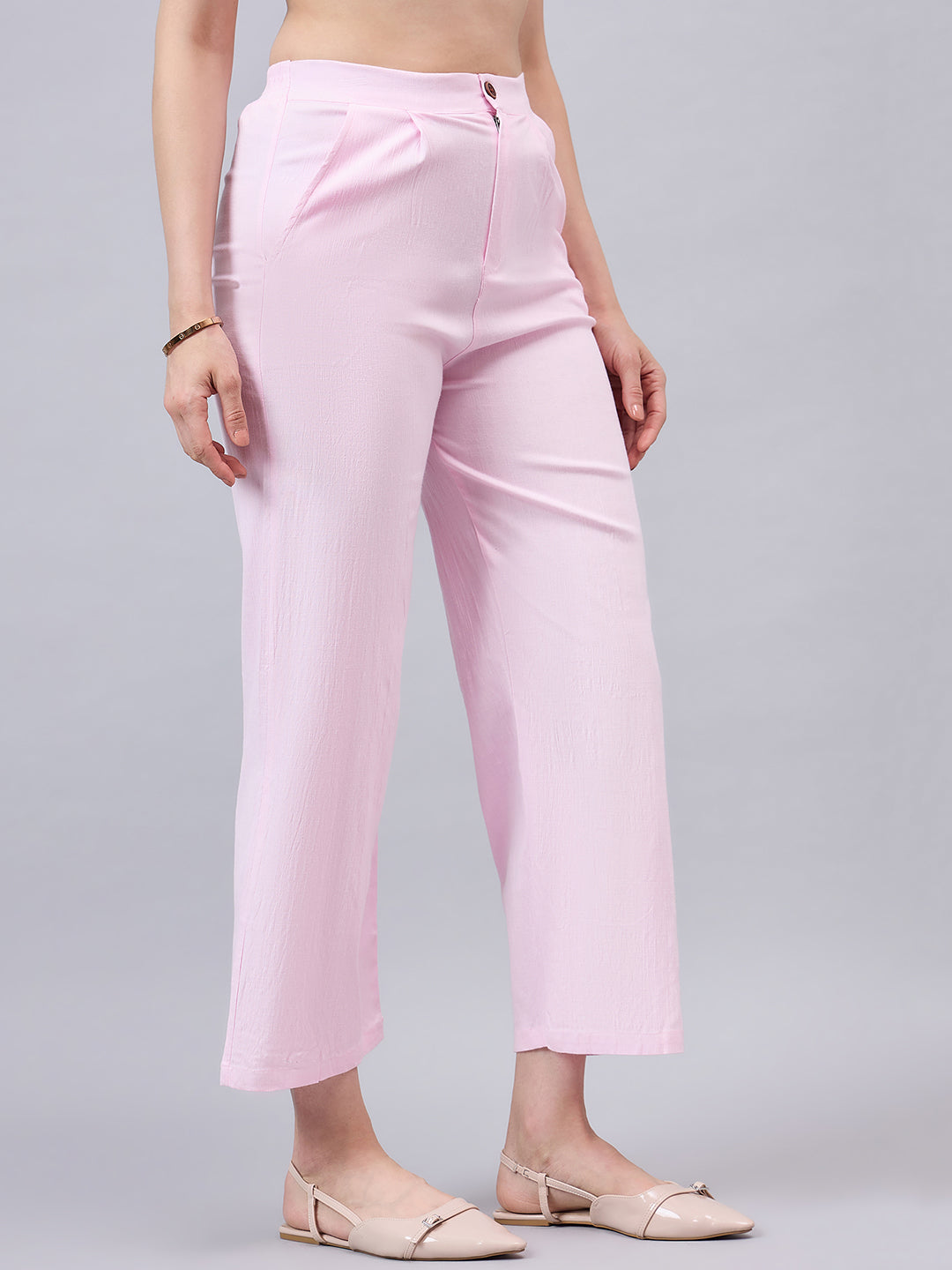 Baby Pink Bell Bottom Pants