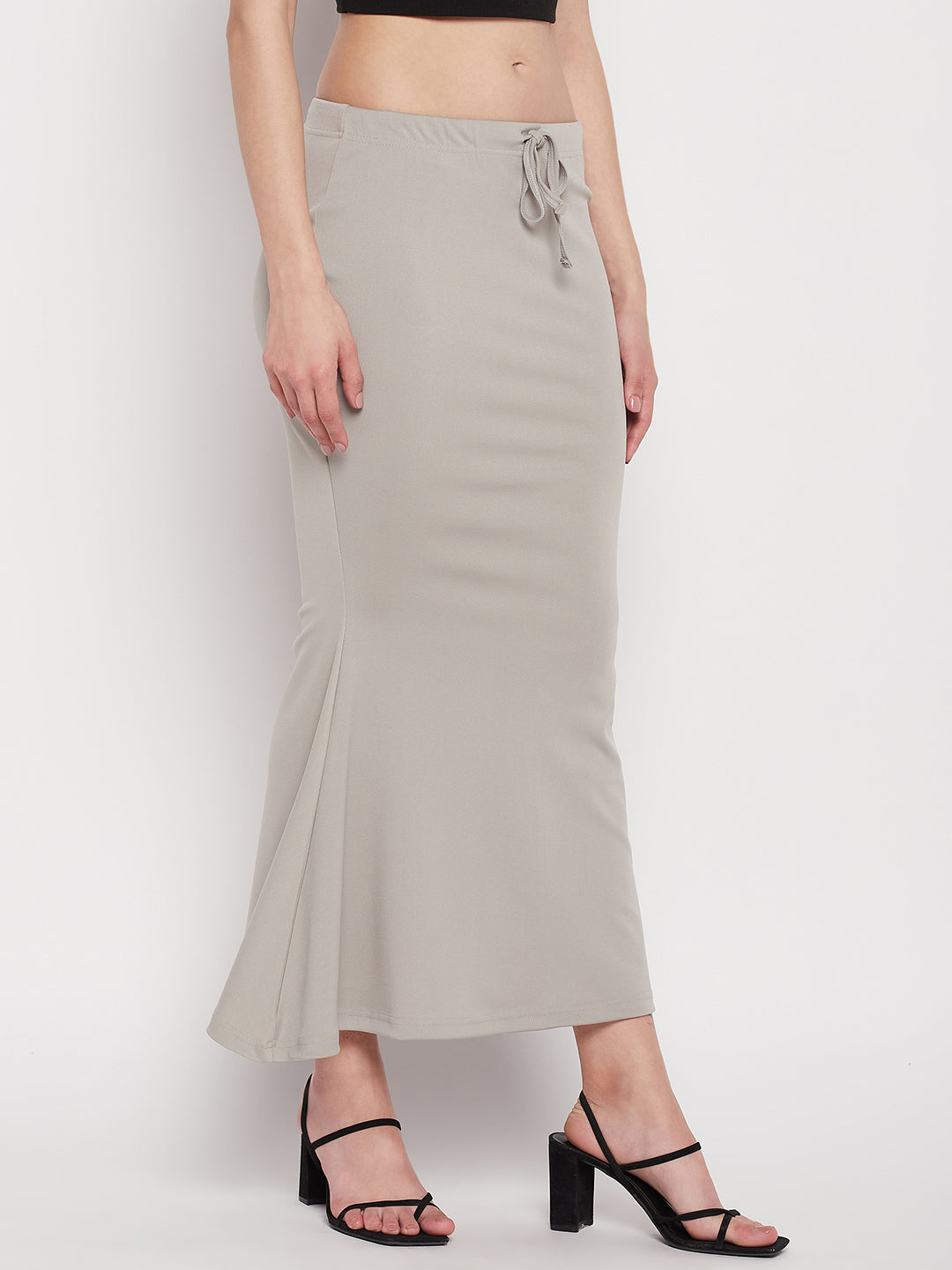 PKYC Women's Silver Grey Stretchable Slim Fit Saree Shapewear Petticoat