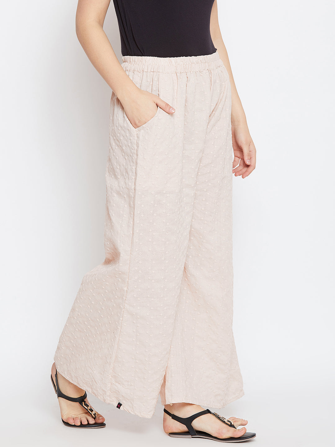 White Flared Palazzo