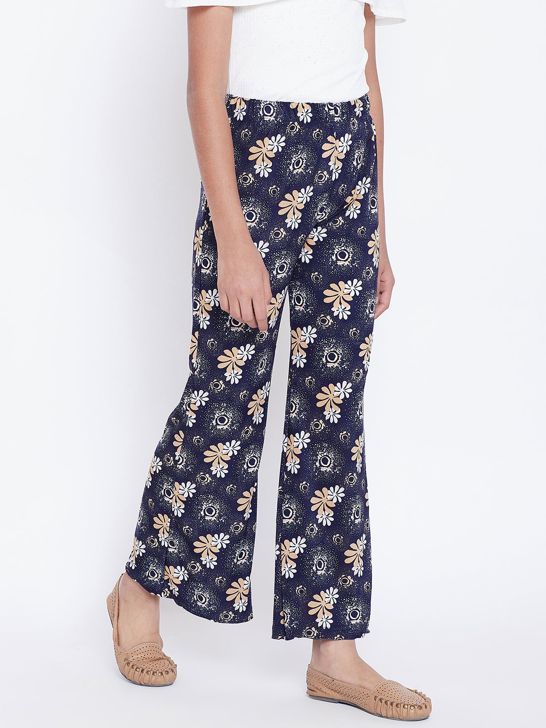 Blue Floral Printed Palazzo 38