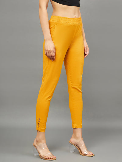 Mustard Regular Fit Potli Pants 4XL