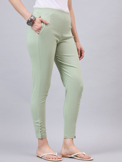 Baby Pink Regular Fit Potli Pants