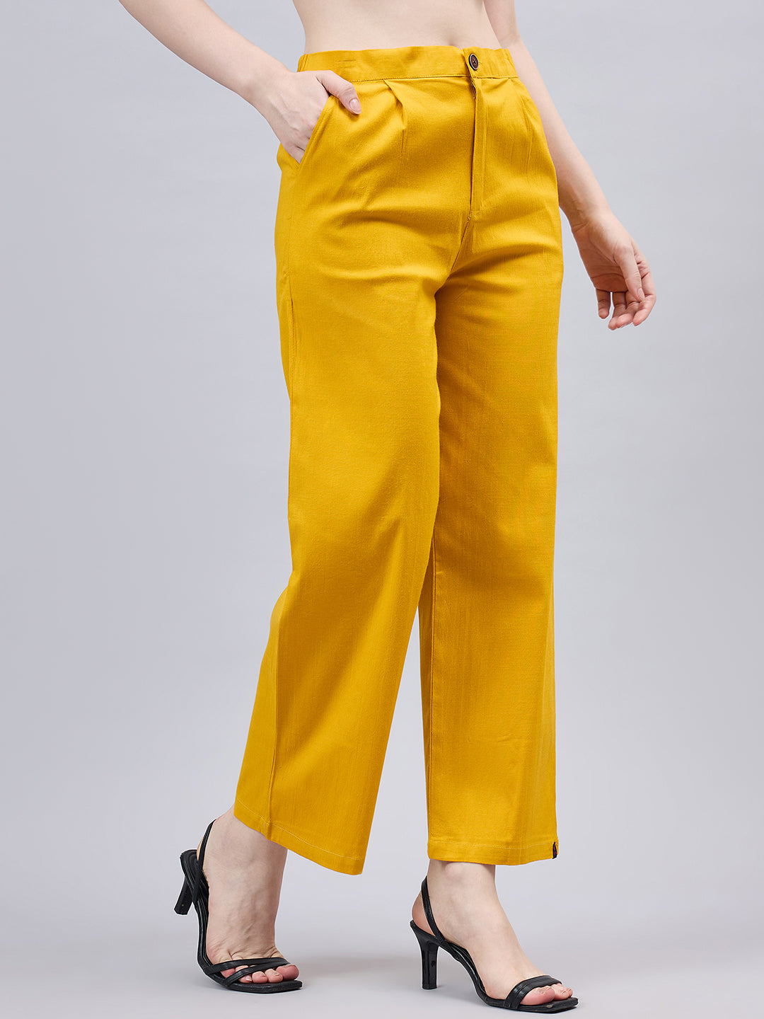 Mustard Bell Bottom Pants