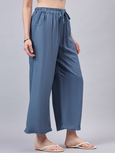 Light Grey Lace Palazzos