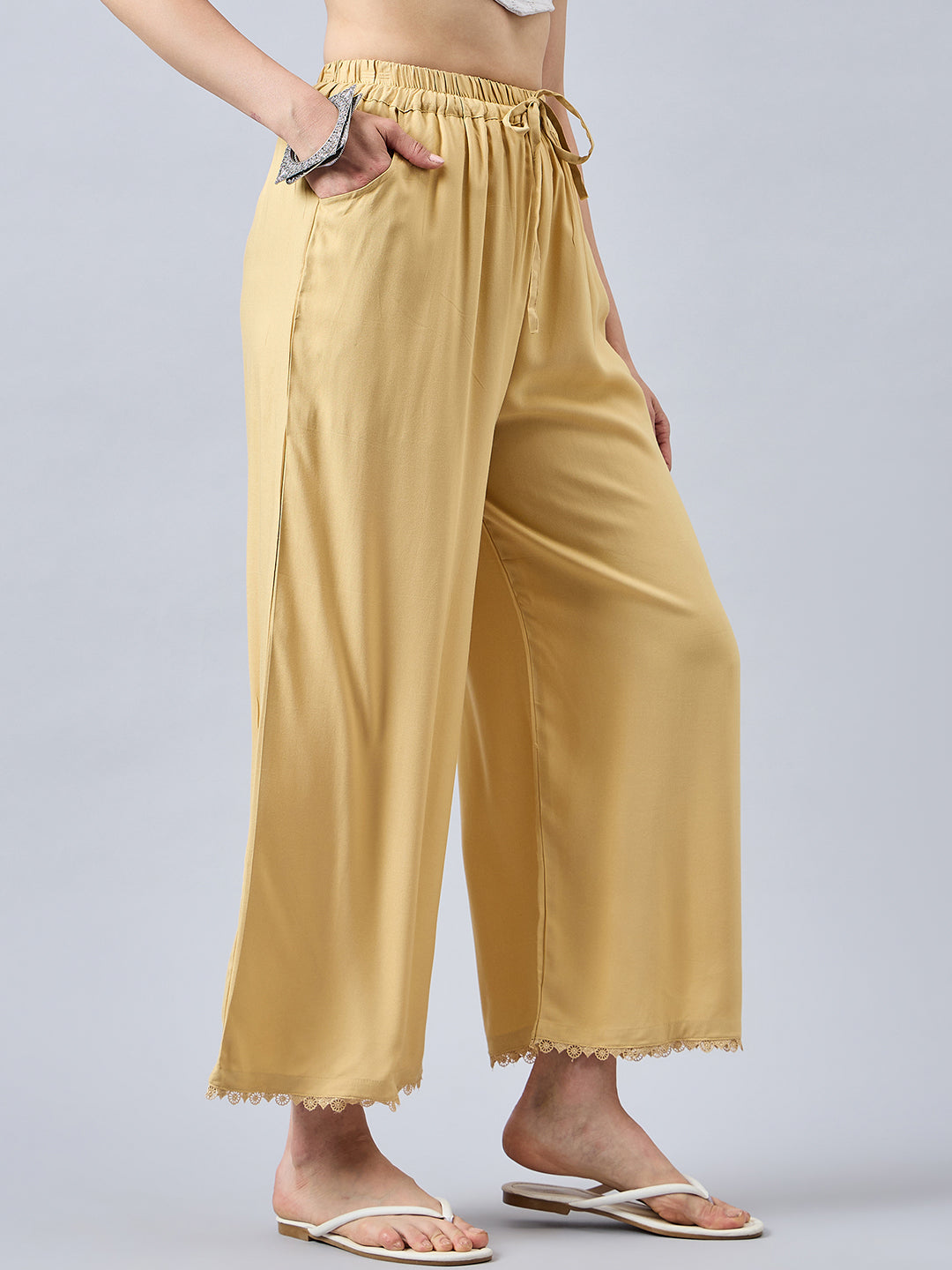 Gold Lace Palazzos