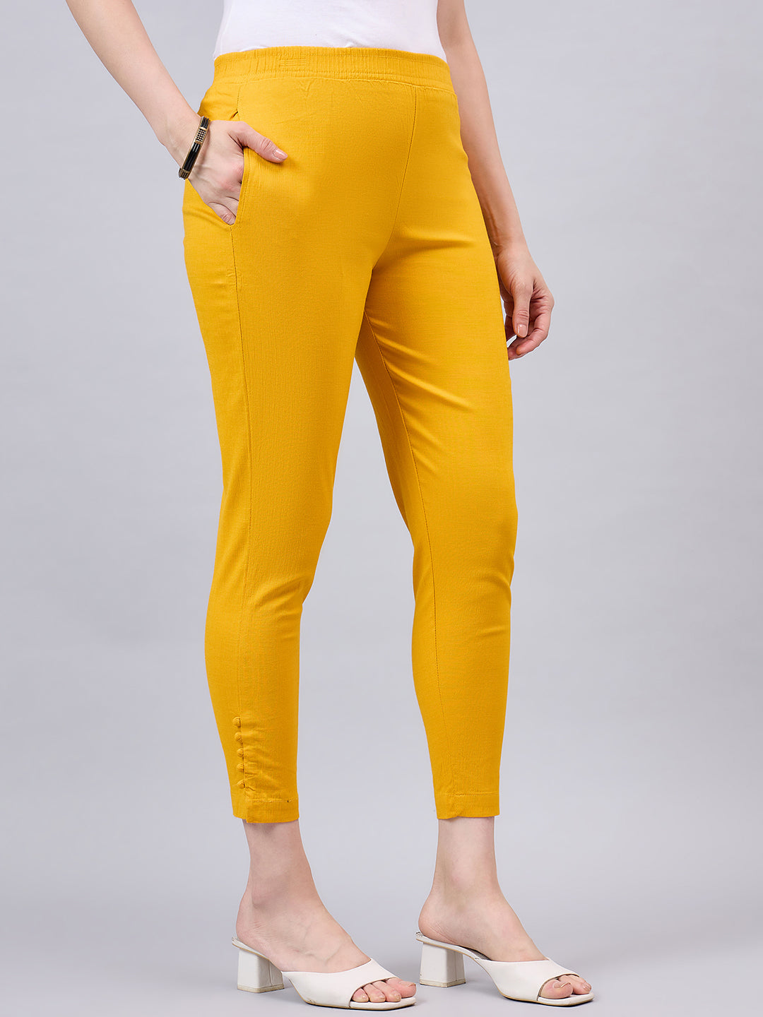 Baby Pink Regular Fit Potli Pants