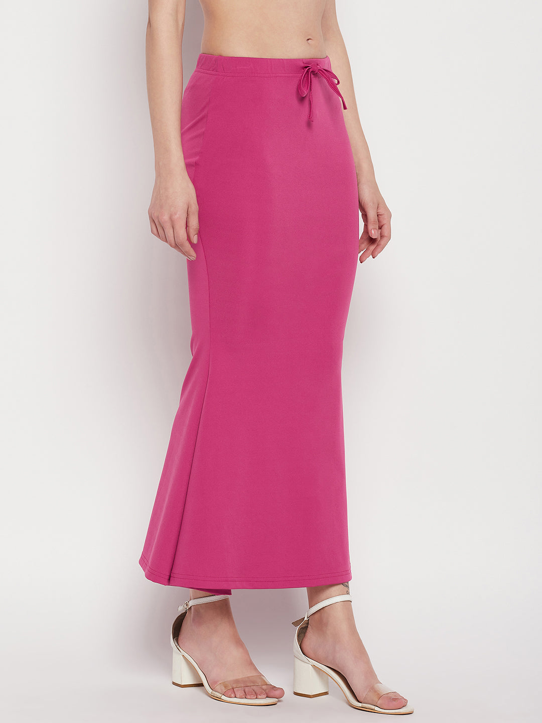Coral pink lycra cotton saree shapewear - G3-WSP00022