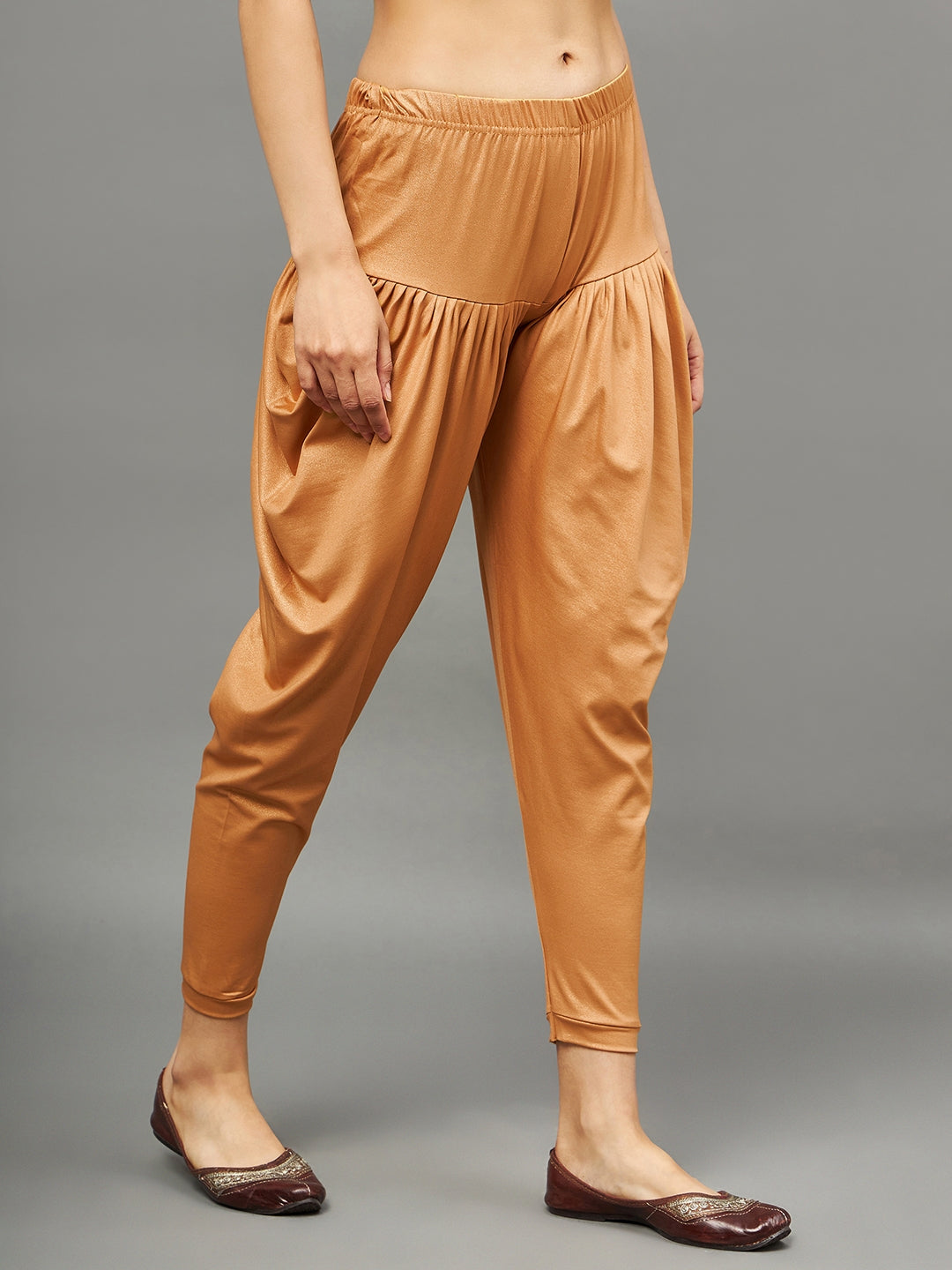 Gold Shimmer Dhoti Pants