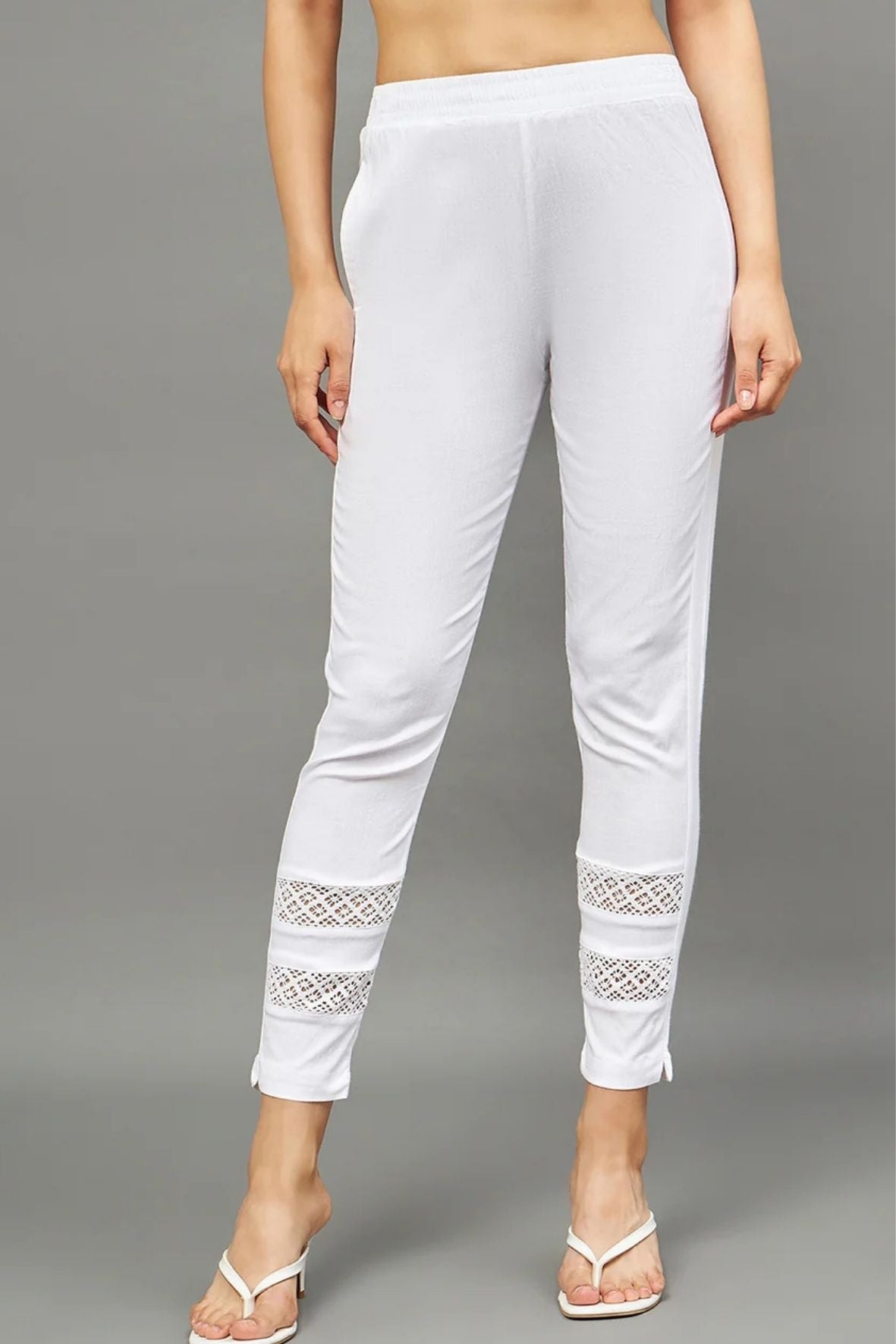 White Double Lace Pants
