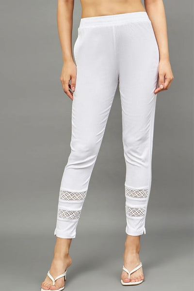 White Double Lace Pants