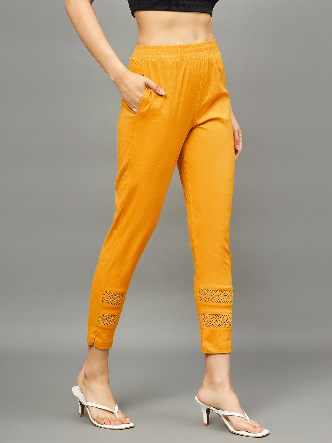 Mustard Double Lace Pants 2XL