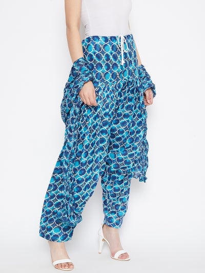 Pattern Printed Cotton Patiala With Dupatta Freesize
