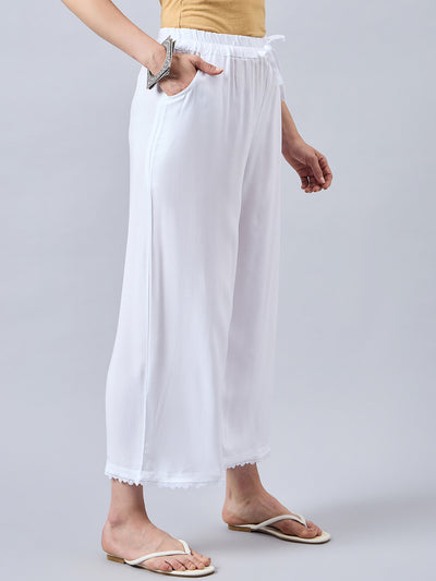 White Lace Palazzos