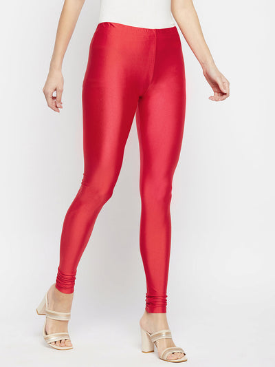 Black Metallic Leggings - Ankle Length