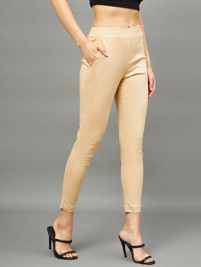 Beige Colour Straight Pant 2XL