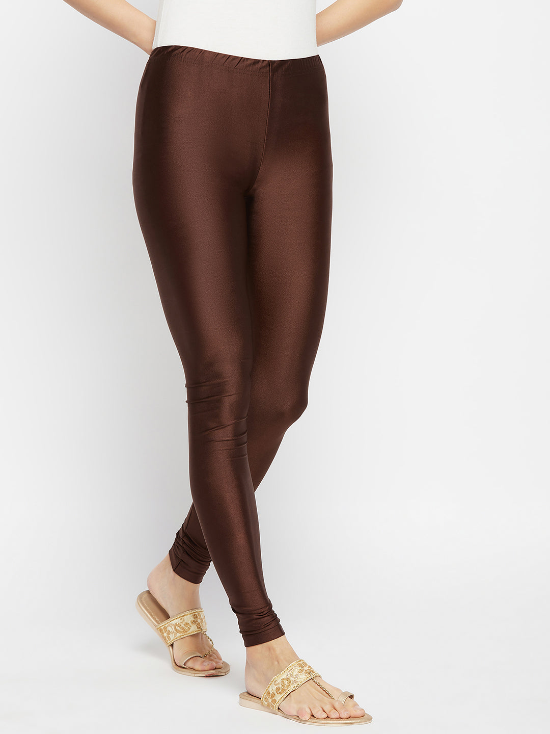 Footed Ethnic Wear Legging with Metallic touch