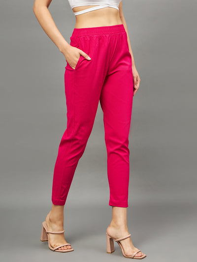 Pink Colour Straight Pant 2XL