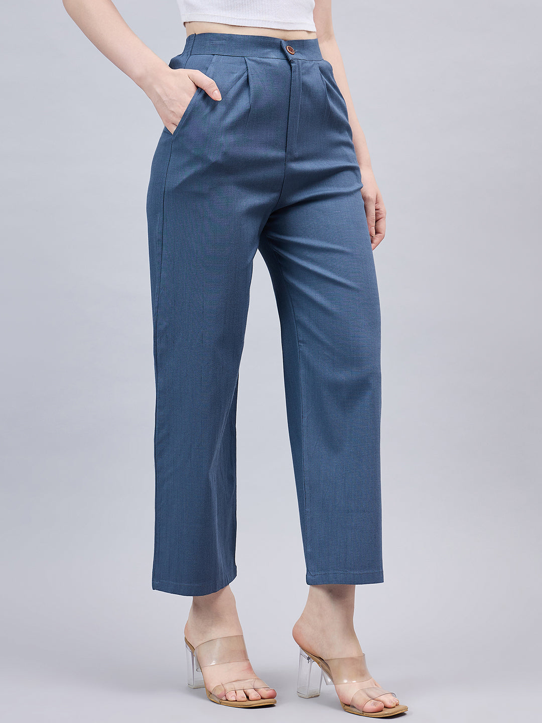 Dark Grey Bell Bottom Pants