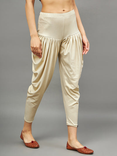 Light Gold Shimmer Dhoti Pants