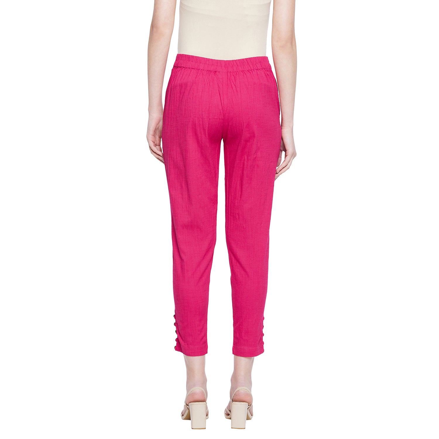 Pink Button Pant