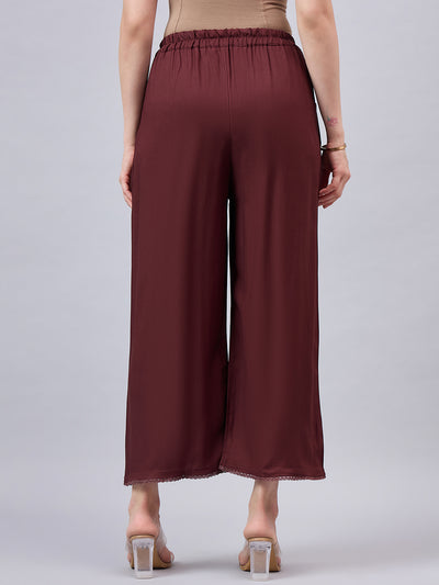 Brown Lace Palazzos