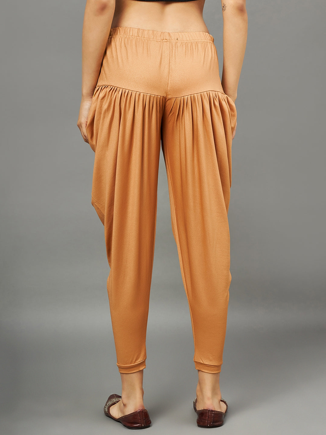 Gold Shimmer Dhoti Pants