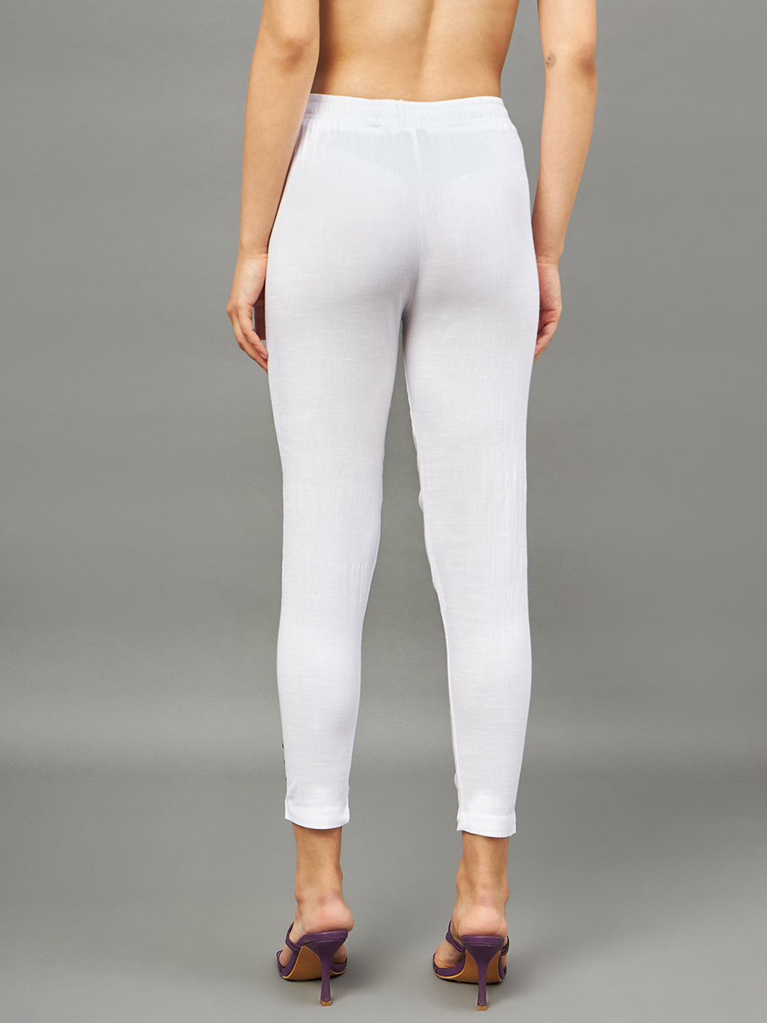 Women Regular Fit Lycra Kurti Pant - White – The Pajama Factory