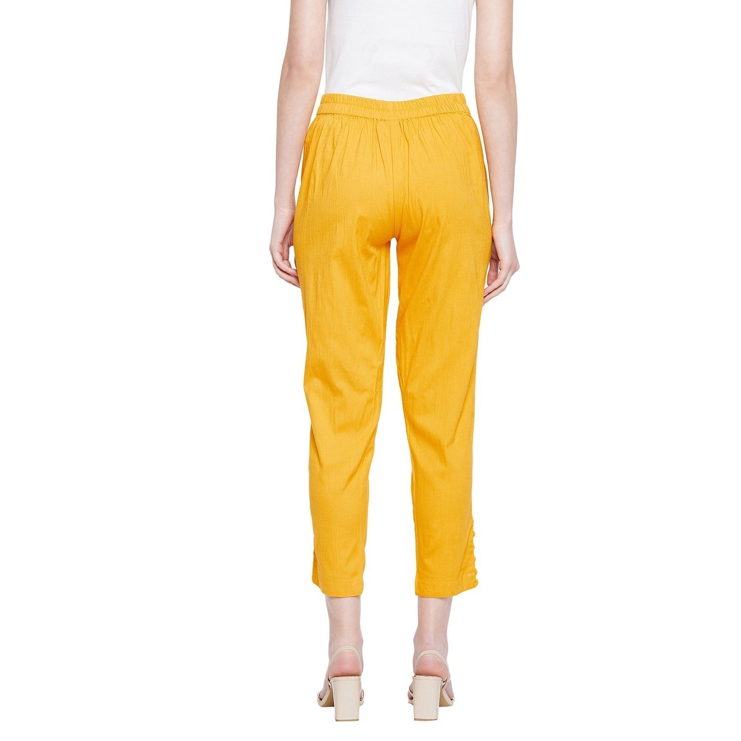 Yellow Button Pant