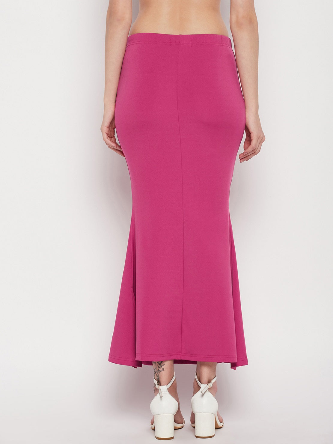 vaitan Saree Petticoat Shapewear 2Pc Combo Grey Pink Lycra Blend